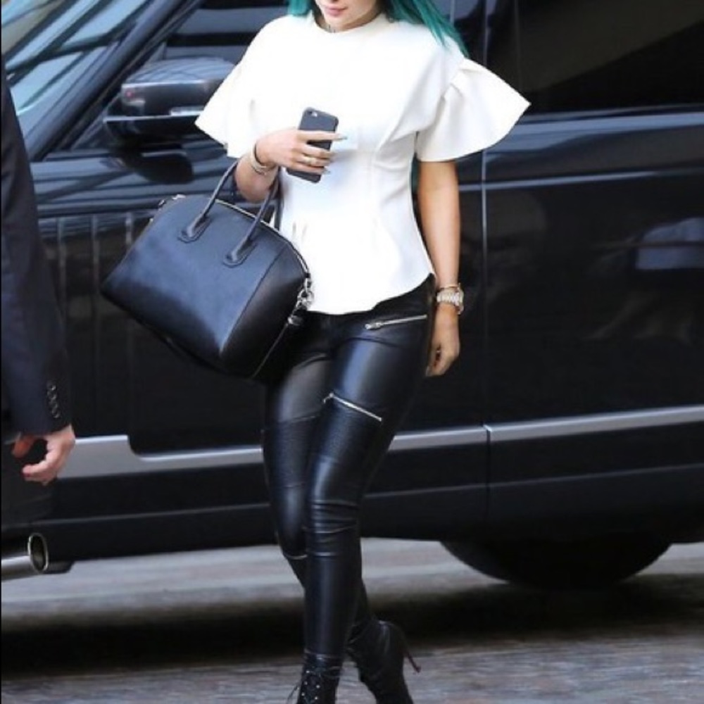 Leather biker pants - Picture 2 of 7
